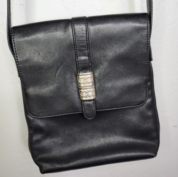 Vintage Fossil Mini Black Leather Crossbody - Picture 2 of 11